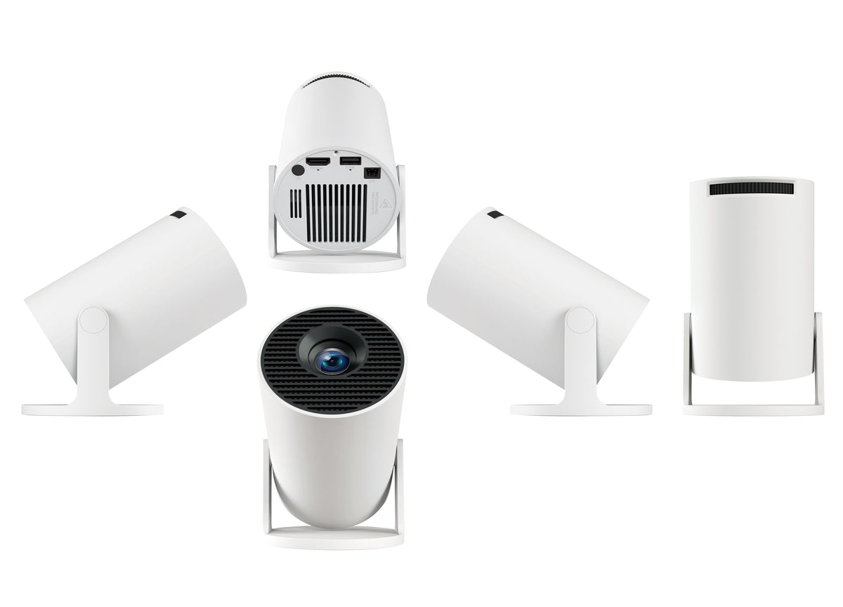 New HY300 PRO Portable Mini Projector, Smart Android Projector, Wireless Screen Mirroring for Indoor Home Theater Entertainment