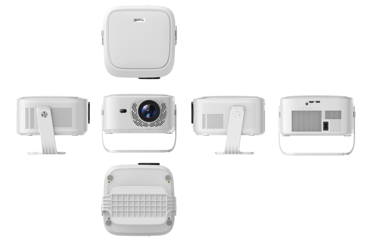 1080P HD Projector, 800 ANSI Lumens, HY450MAX-GTV with Built-in Google TV Dongle, 10W HiFi Speaker, WiFi Wireless Home Theater Projector