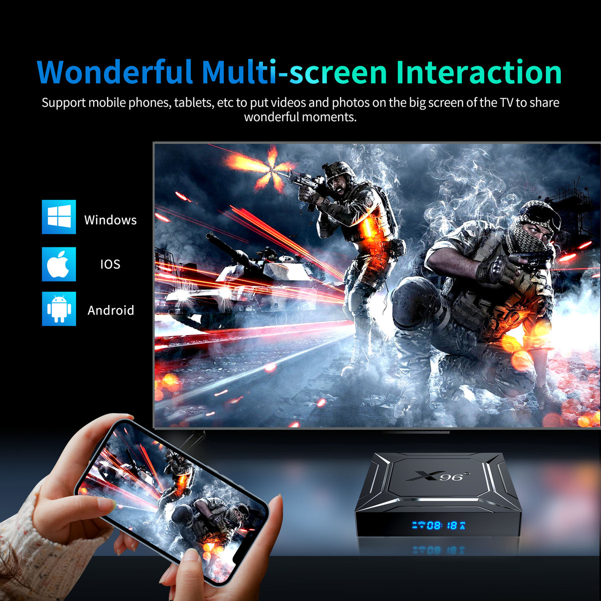 X96 M200 TV Box Android 14 S905X5M 5G WiFi 1000M BT5.X H.265 4K HDR Streaming TV Box