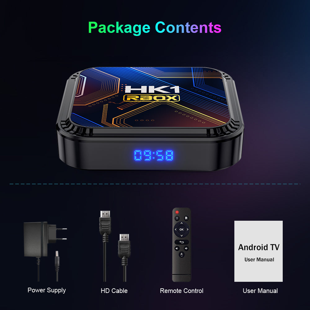 HK1 RBOX K8S Android13 TV Box RK3528 Quad‑Core Dual‑Band WiFi BT 4K Ultra‑HD Streaming Player