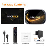 New HK1 RBOX‑X4S Smart Set‑Top‑Box, Amlogic S905X4 64‑Bit Quad‑Core, Android 11.0, 8K UHD, 4GB+64GB/128GB, Home IPTV Streaming Media Player