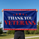 Veterans Flags Outdoors Thank You Veterans Day Flag 3x5Feet Patriotic Decorations, 4th of July Independence Day Veterans Day Memorial Day Soldier Flag for Outdoor Yard Patriotic Holiday Banner Gift