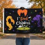 Halloween Flag Outdoor Magic Themed Halloween Yard Flag 3x5 Ft, Spooky Witch Magic Decorative Garden Banner for Outdoor Yard Lawn Porch