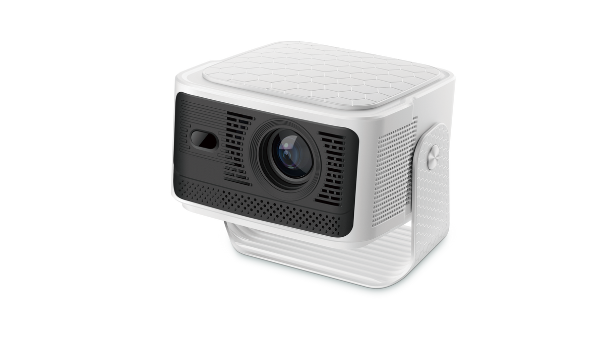 HY350 GTV Max LED Smart Projector, Native 1080P Full HD, 500 ANSI Lumens, Android 14, 2GB+16GB, Portable Home Theater Projector with Built‑in Speaker & Remote Control