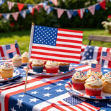 Small American Flag on Stick – Outdoor Mini US Handheld Flag for 4th of July, Memorial Day, Patriotic Home & Yard Decor (8x11 inches | 5x8 inches)