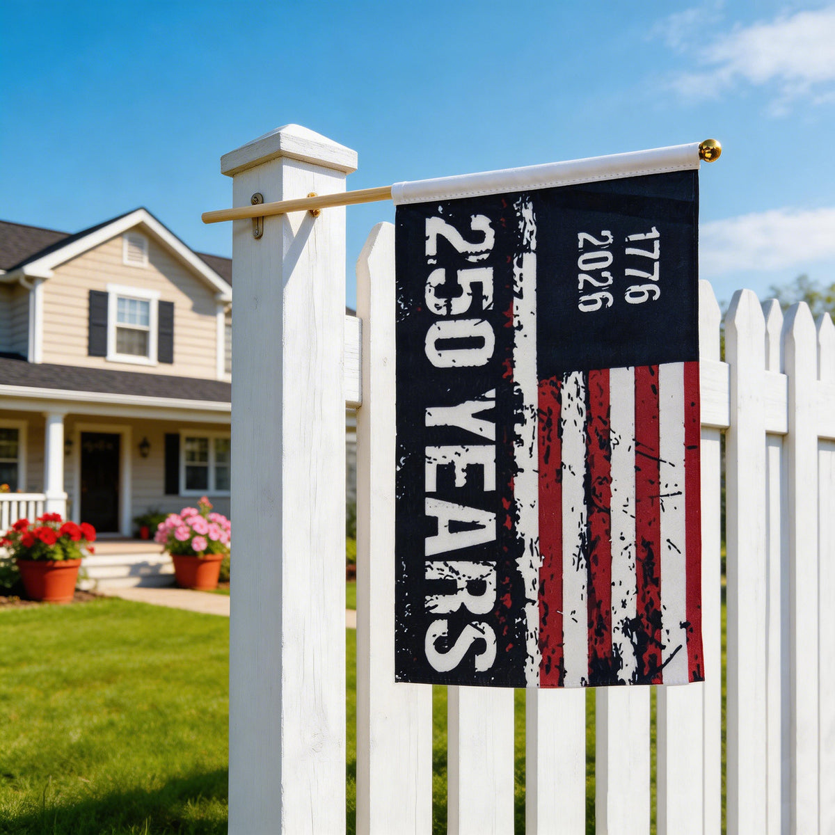 250 Years American Stick Flags, 10 Pack – 250th Anniversary Commemorative Flag, 1776-2026, July 4th Decorations, Veterans Day, Patriotic Party Supplies (8x11 Inches or 5x8 Inches)