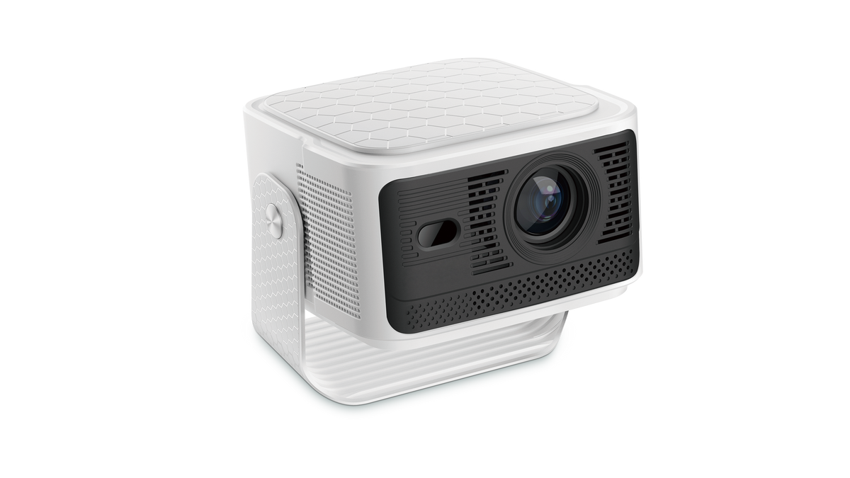 HY350 GTV Max LED Smart Projector, Native 1080P Full HD, 500 ANSI Lumens, Android 14, 2GB+16GB, Portable Home Theater Projector with Built‑in Speaker & Remote Control