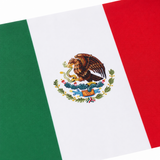 8x11 Inch Mini Mexican Handheld Flag on Stick, Small MX Hand‑Held Patriotic Flag for September 16th, Home Yard and Outdoor Decor(10pcs)