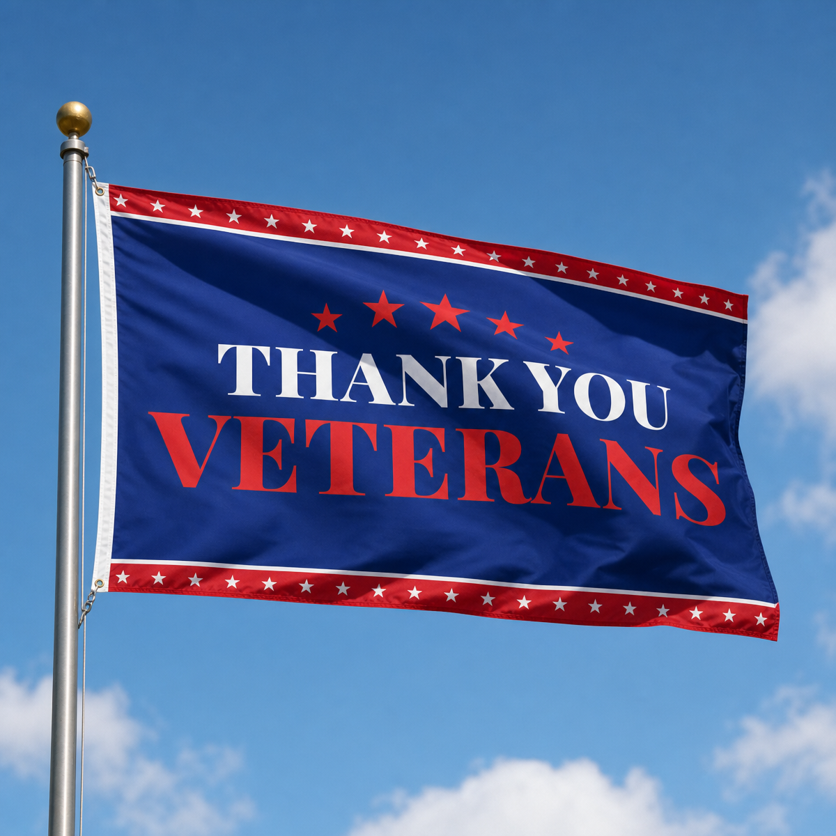 Veterans Flags Outdoors Thank You Veterans Day Flag 3x5Feet Patriotic Decorations, 4th of July Independence Day Veterans Day Memorial Day Soldier Flag for Outdoor Yard Patriotic Holiday Banner Gift