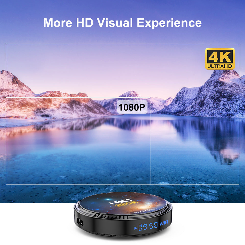 HK1 Rbox W2T 4K UHD Streaming Set‑Top‑Box, Amlogic S905W2 64‑Bit Quad‑Core, Android 11 ATV System, Multiple Storage Options, Dual‑Band Wi‑Fi & Voice Remote Control