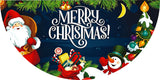 Merry Christmas Half Fan Bunting Flag 1.5x3 Ft, Red‑Green Festive Hanging Banner, Outdoor Yard Holiday Decorations (2Pcs)