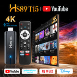 2026 New HS89 T15 Smart ATV TV Stick, Rockchip RK3539 Quad‑Core, Android 14 TV‑System, 2GB RAM 16GB/32GB ROM, WiFi 6, Bluetooth, 4K UHD Streaming Set‑Top‑Box