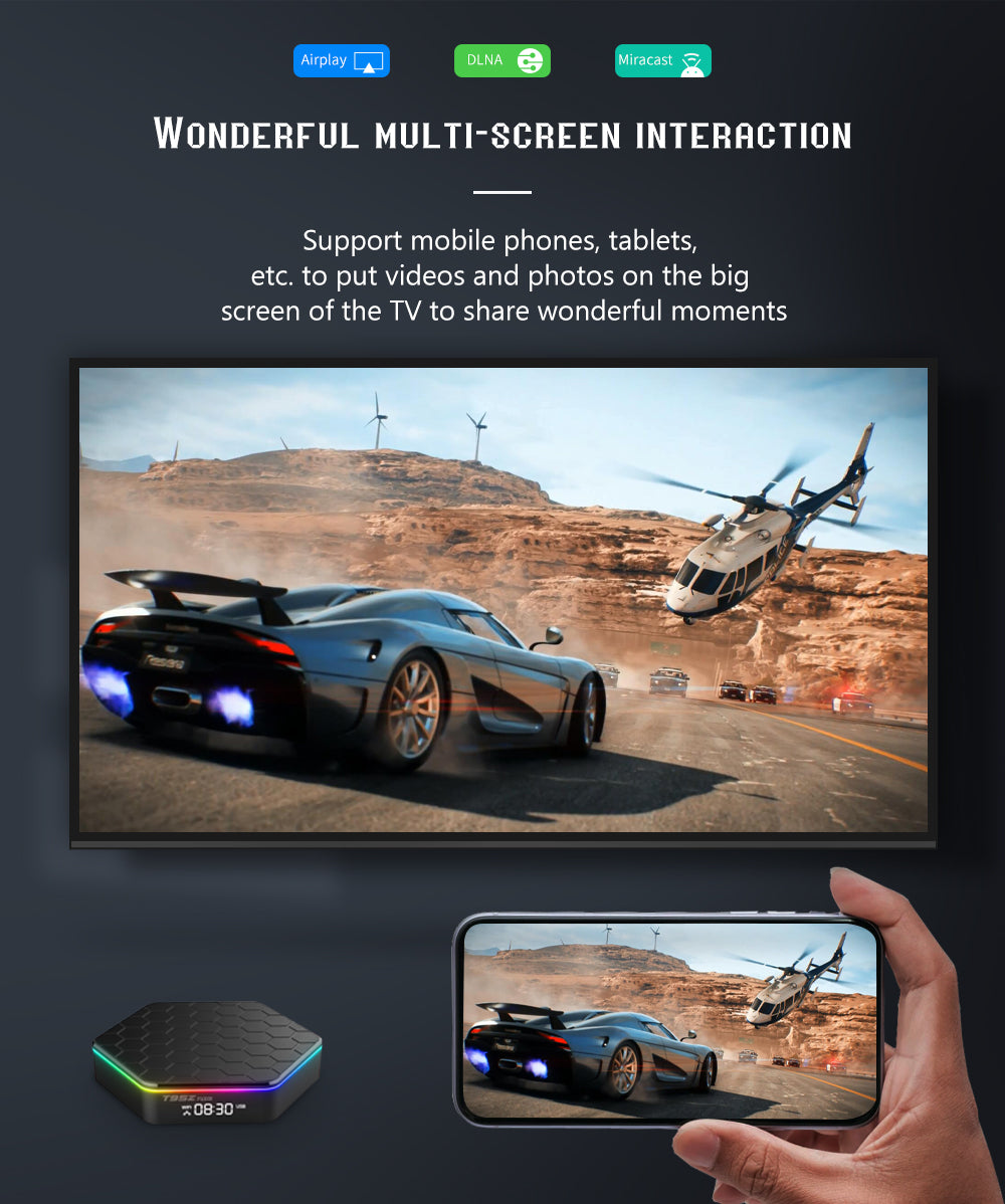 New T95Z Plus Smart TV Box, Android 12 OS, Allwinner H618 Quad-Core Processor, 4GB+64GB, WiFi 6, Bluetooth 5.0, 4K HDR Streaming Media Player