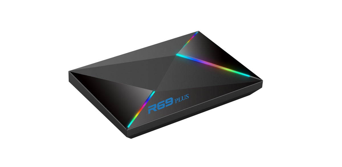 New R69 Plus Smart TV Box, Android 14 OS H728 Processor, 2.4G/5GHz Dual Band‑WiFi, 4K 8K Ultra‑HD Video Player Android Set‑Top Box