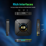 New HK1 RBOX‑K8 MINI Smart Set‑Top‑Box, RK3518 64‑Bit Quad‑Core, Android 14, 4K UHD, Dual‑Band WiFi 6, Bluetooth, 2GB 16GB Storage TV Stick