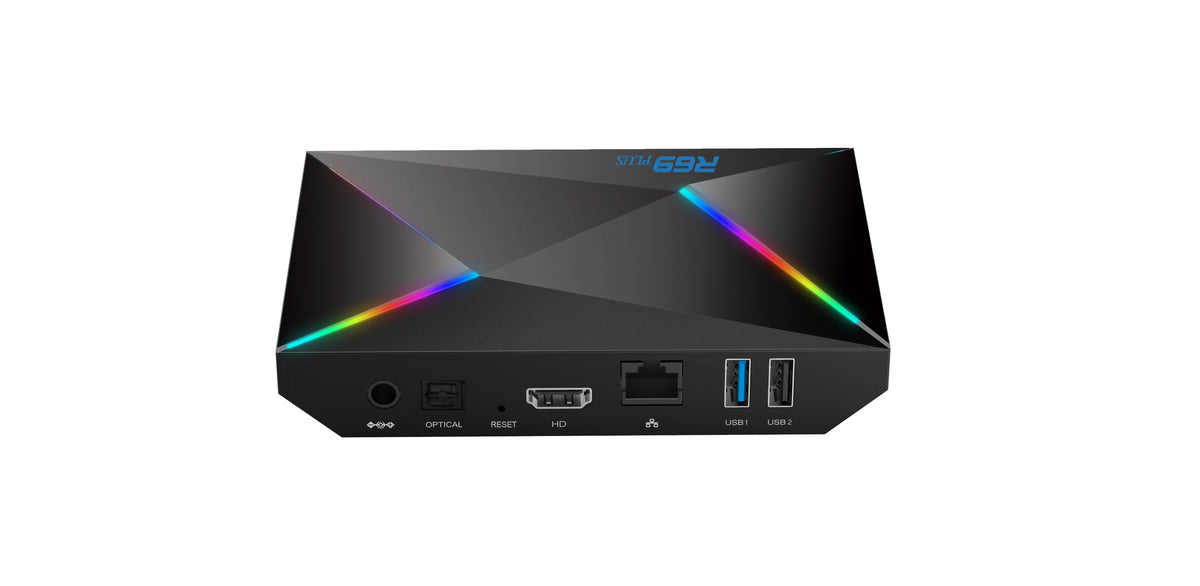 New R69 Plus Smart TV Box, Android 14 OS H728 Processor, 2.4G/5GHz Dual Band‑WiFi, 4K 8K Ultra‑HD Video Player Android Set‑Top Box