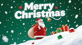 Merry Christmas Red Decorative Flag 3x5 Ft, 100D Silk Fabric Xmas Banner for Indoor & Moderate‑Outdoor Holiday, Happy New Year House Decor Gifts