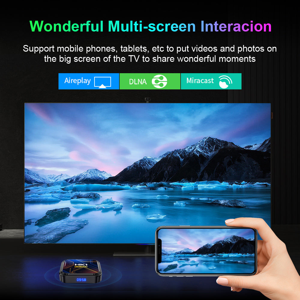 HK1 RBOX K8S Android13 TV Box RK3528 Quad‑Core Dual‑Band WiFi BT 4K Ultra‑HD Streaming Player