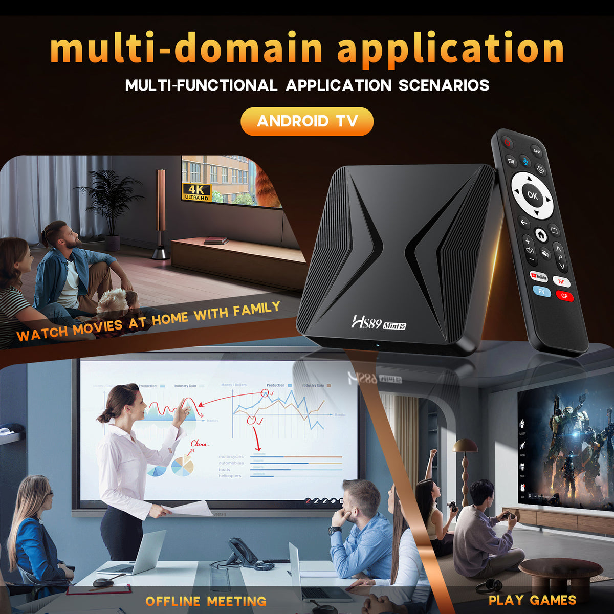 2026 New HS89 Mini 15 Smart ATV TV Stick, Rockchip RK3539 Quad‑Core, Android 14, HDMI2.1 4K UHD, 2.4G/5G Dual‑Band‑WiFi, Bluetooth 5.4 Streaming Set‑Top‑Box