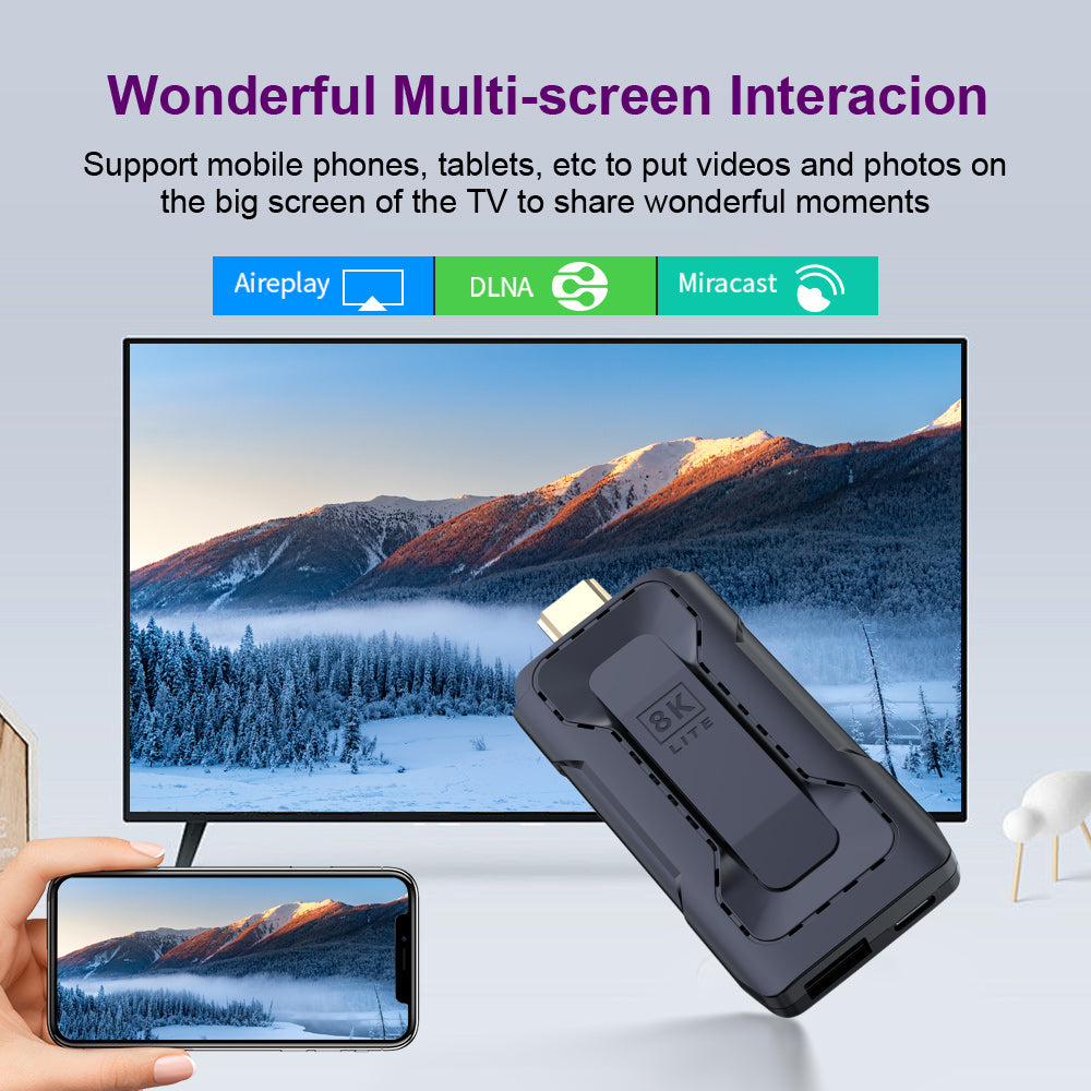 HK1 RBOX D8 RK3528 Android ATV TV Stick 2GB+16GB 8K UHD Dual‑Band WiFi Voice Remote IPTV Dongle