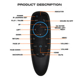 G10BT BT5.0 Air Mouse Remote Control, Six-Axis Gyroscope Sensing IR Learning Remote, Universal Wireless Controller for Smart TV, PC, Set Top Box