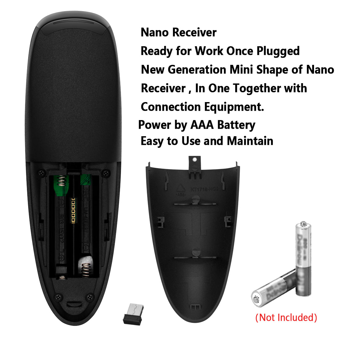G10S PRO 2.4G Wireless Air Mouse, Backlit Mini Keyboard with Six-Axis Gyroscope, Universal Remote Control with Voice Search