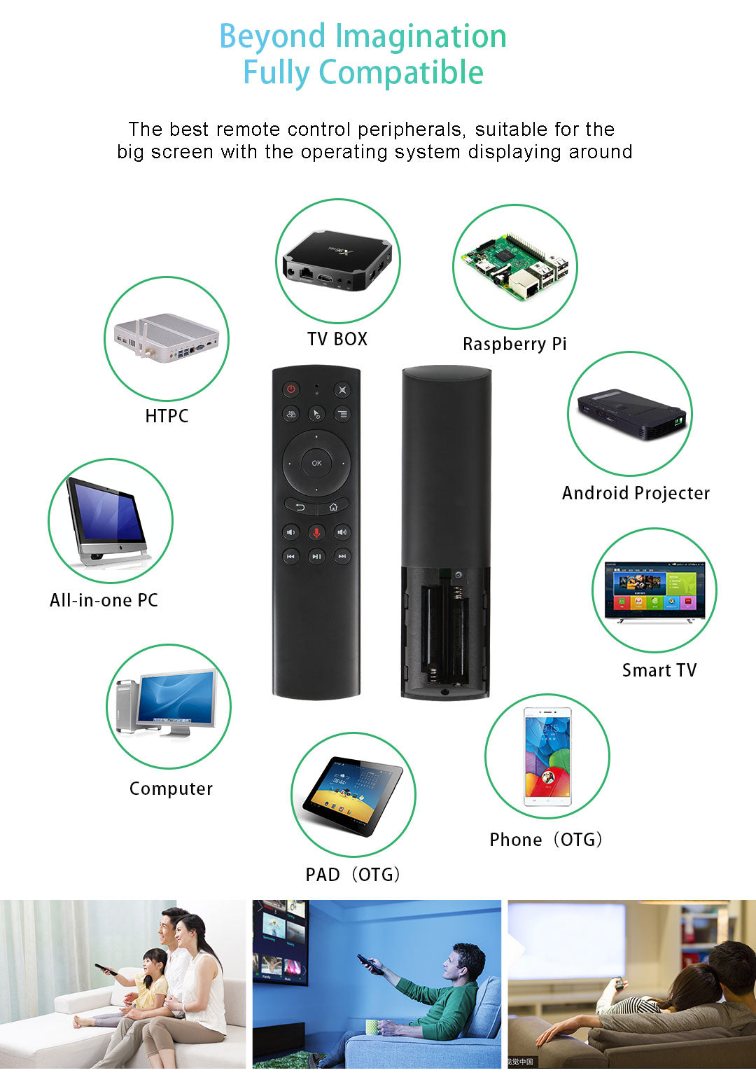 G20S 2.4G Wireless Air Mouse Remote, Google Voice Control, Motion‑Sensing Universal Remote Control for Android TV Box, PC