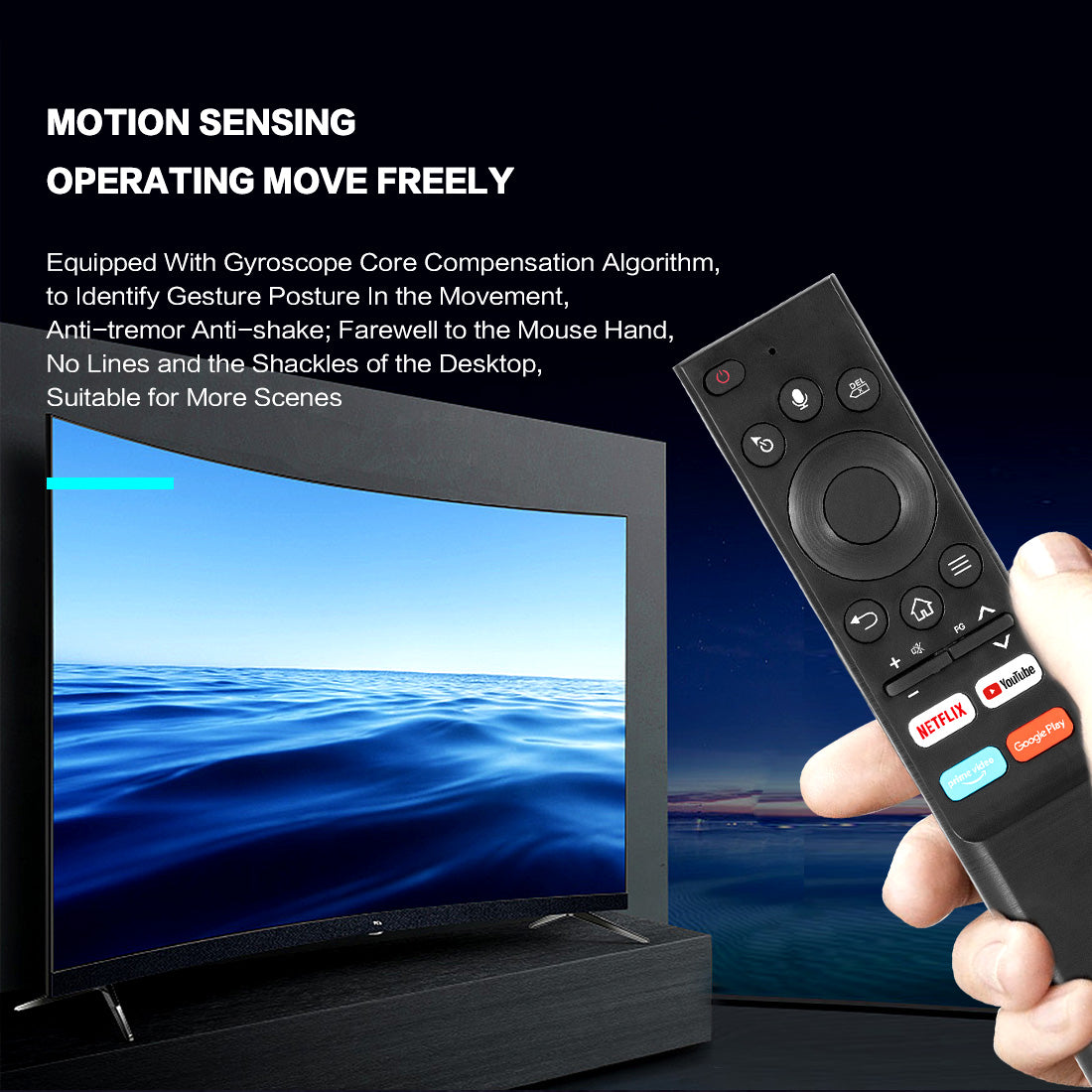 G22 PRO Air Mouse Remote, 6‑Axis Gyroscope, Voice Control, 2.4G Wireless Remote for Android TV Box, Smart Projector