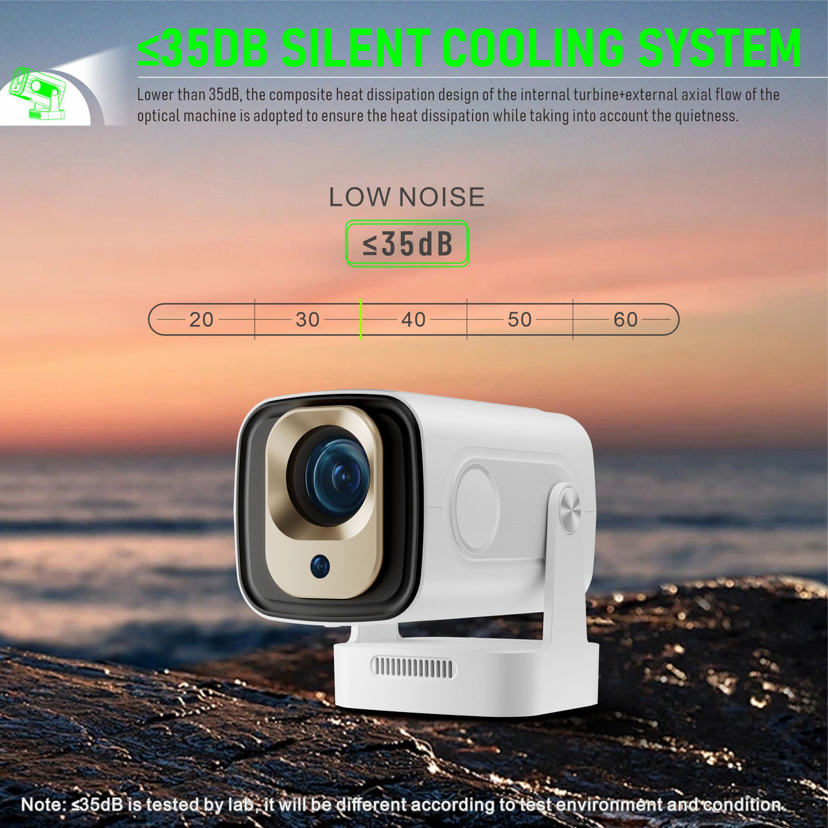 HY260 Pro Short Throw Projector, Native 1080P Full HD, 350 ANSI Lumens LCD Smart Projector, Auto Electronic Focus & Offset Correction, Portable Home Theater Projector