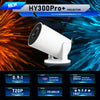 New HY300 PRO Portable Mini Projector, Smart Android Projector, Wireless Screen Mirroring for Indoor Home Theater Entertainment