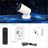 HY300 Ultra Pro Mini Projector, 4K Resolution, 170 Lumens, WiFi 6 Wireless Screen Casting, Portable Home Theater Projector