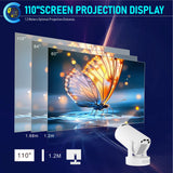 HY300 Ultra Pro Mini Projector, 4K Resolution, 170 Lumens, WiFi 6 Wireless Screen Casting, Portable Home Theater Projector