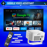 1080P HD Projector, 800 ANSI Lumens, HY450MAX-GTV with Built-in Google TV Dongle, 10W HiFi Speaker, WiFi Wireless Home Theater Projector