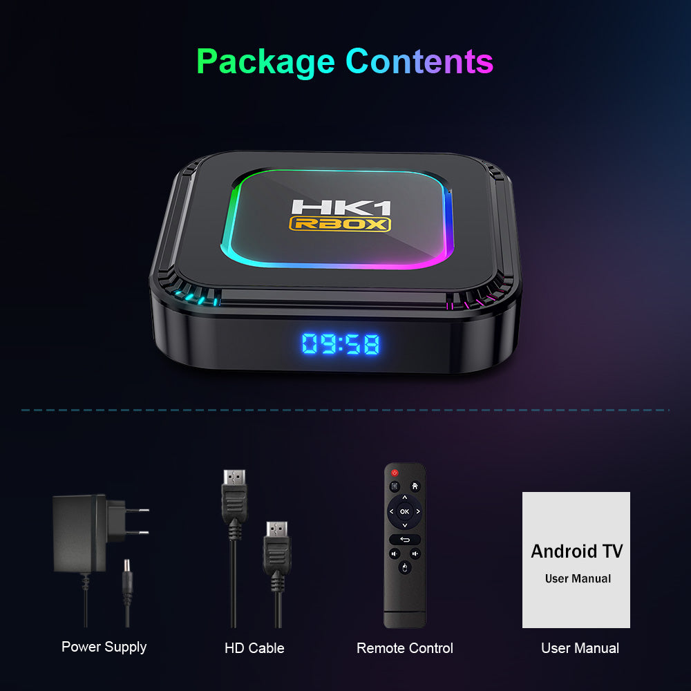 New HK1 RBOX‑K8 Smart IPTV Set‑Top‑Box, Rockchip RK3528 64‑Bit Quad‑Core, Android 13.0, WiFi 6 Bluetooth 5.0+, 4K UHD Home TV Box