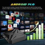 New Smart Android 14 TV Box, Rockchip RK3518 Quad‑Core Cortex‑A53, Mali‑450 MP2, WiFi6, Bluetooth5.4, 8K@30fps Decoding, Voice‑Remote 4K‑60fps Media Player