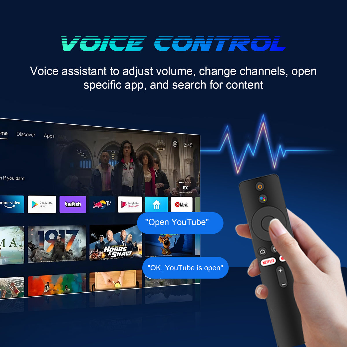 New TVR3 Plus TV Stick, Android 14.0 System, RK3518 Processor, Dual Band WiFi 6, 8K Ultra HD Media Player Dongle with Voice‑Activated Remote