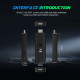 New TVR3 Plus TV Stick, Android 14.0 System, RK3518 Processor, Dual Band WiFi 6, 8K Ultra HD Media Player Dongle with Voice‑Activated Remote