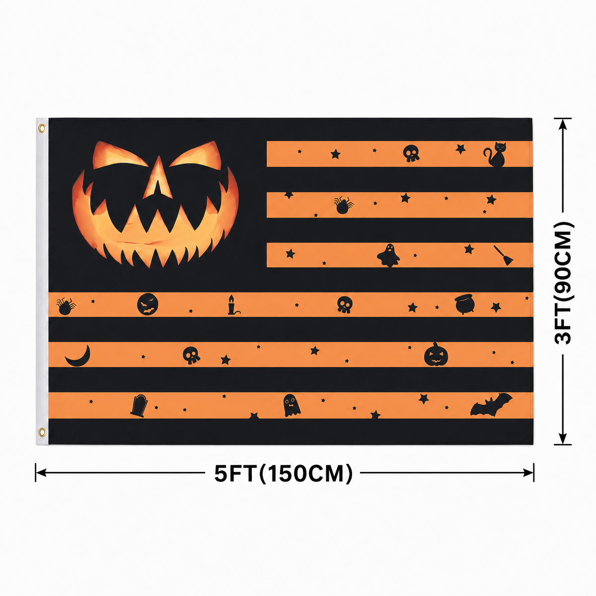 Halloween Flag Outdoor Magic Themed Halloween Yard Flag 3x5 Ft, Spooky Witch Magic Decorative Garden Banner for Outdoor Yard Lawn Porch