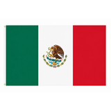3x5 FT Double‑Sided Mexico National Flag, Heavy‑Duty Polyester Mexican Flag with Canvas Header, 4‑Row Stitched Hem and Rust‑Proof Brass Grommets for Outdoor