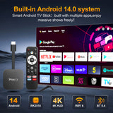2026 New Arrival HS86 T2 Smart TV Stick, Rockchip RK3518 64‑Bit Quad‑Core, Android 14, 4K UHD, Dual‑Band WiFi 6, 2GB RAM 16GB ROM Portable Streaming Set‑Top‑Box