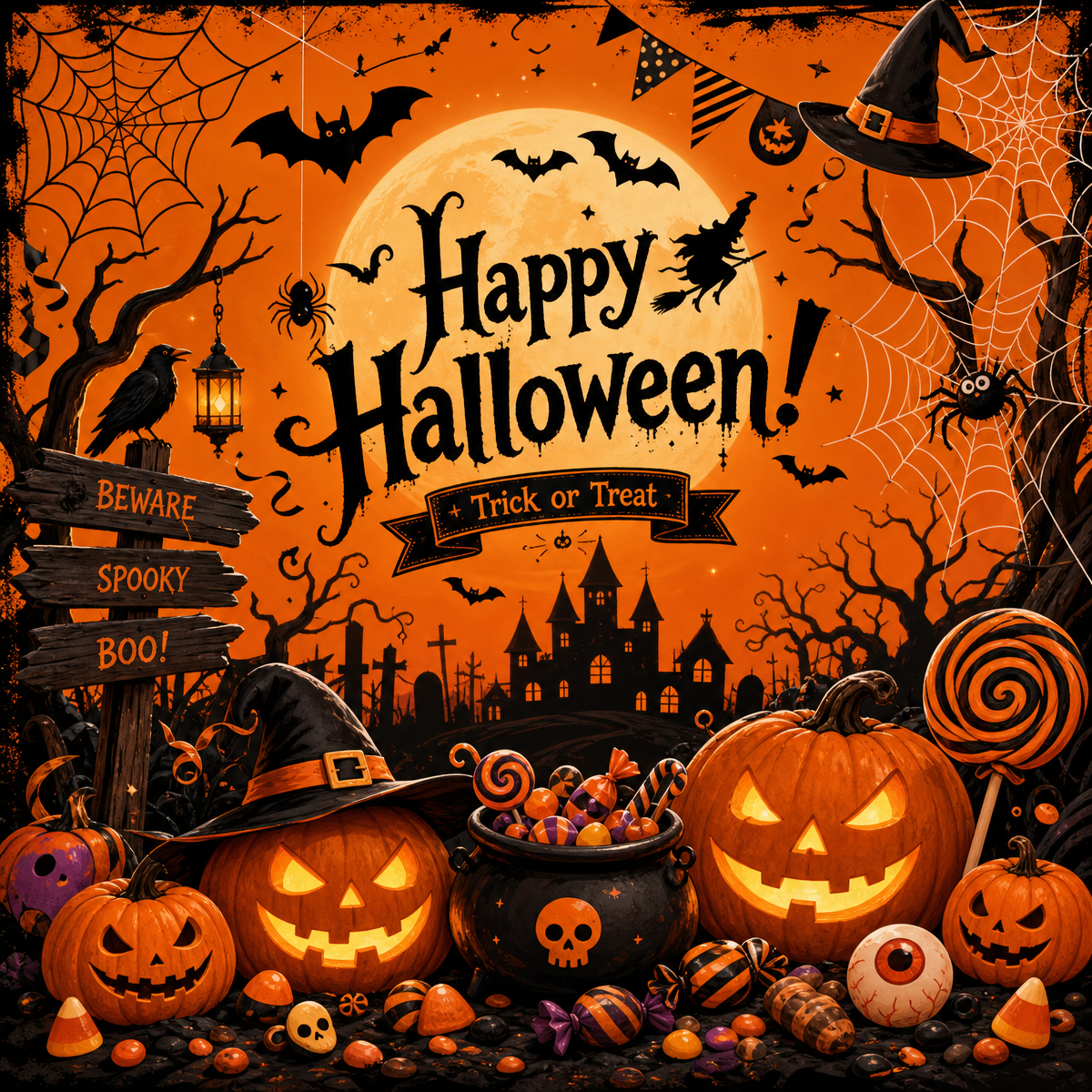 Halloween Flags Outdoor Bunting Fan Flag Happy Halloween Bunting Flag Ghost Pumpkin Half Fan Banner Decoration for Holiday Indoor Outdoor Yard Decoration, (2Pcs) 1.5 x 3 ft