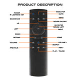G20BTS Air Mouse Remote, Bluetooth 5.0, 6‑Axis Gyroscope Motion‑Sensing Wireless Remote Control for Android TV Box, Smart TV, Projector