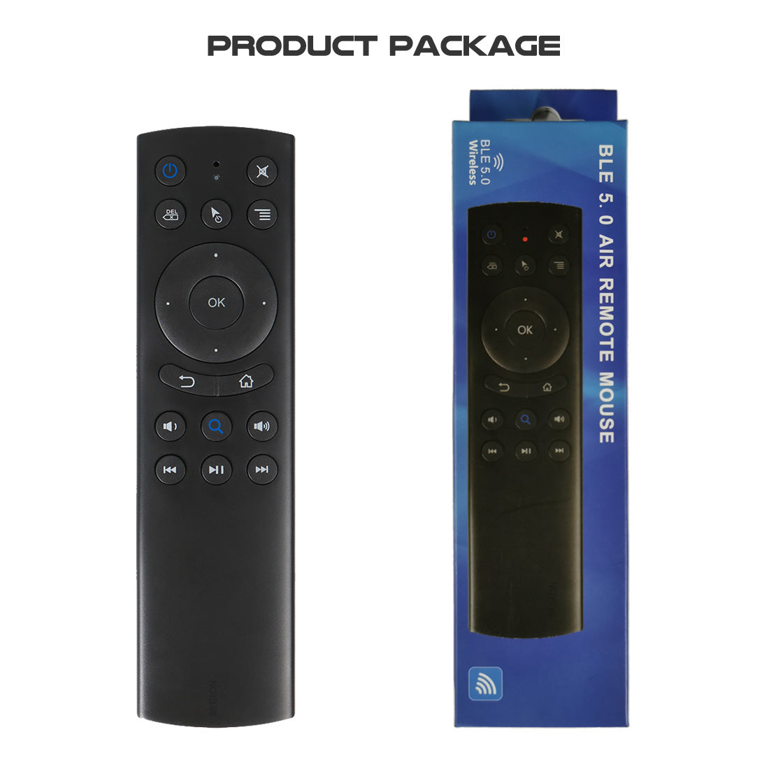 G20BTS Air Mouse Remote, Bluetooth 5.0, 6‑Axis Gyroscope Motion‑Sensing Wireless Remote Control for Android TV Box, Smart TV, Projector