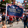 Veterans Flag Outdoor Thank You Veteran Flag Stick Handheld Mini Patriotic Parade Flags 5'' x 8'' Small Memorial Day Military Army Veterans Day Decorations for Honor Patriotic Party Supplies (10Pcs)