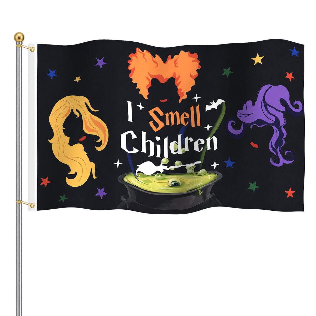 Halloween Flag Outdoor Magic Themed Halloween Yard Flag 3x5 Ft, Spooky Witch Magic Decorative Garden Banner for Outdoor Yard Lawn Porch