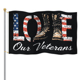 Veterans Flags Outdoors Thank You Veterans Day Flag 3x5Feet Patriotic Decorations, 4th of July Independence Day Veterans Day Memorial Day Soldier Flag for Outdoor Yard Patriotic Holiday Banner Gift
