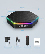 New T95Z Plus Smart TV Box, Android 12 OS, Allwinner H618 Quad-Core Processor, 4GB+64GB, WiFi 6, Bluetooth 5.0, 4K HDR Streaming Media Player