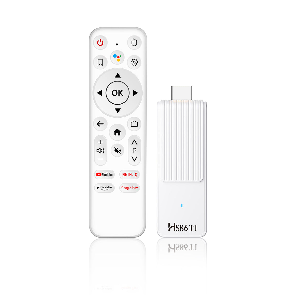 2026 New HS86 T1 4K Smart TV‑Stick, Rockchip RK3518 Quad‑Core, Android System, Dual‑Band WiFi 6, Bluetooth5.4, Voice‑Controlled Remote 4K Media Player