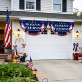 Veteran Flag Outdoor Memorial Day Flags 1.5 x 3 ft Thank You Veteran Patriotic Flag Bunting Non Pleated Fan American Military Banner for 4th of July Yard 250th Anniversary Garden Outdoor (2Pcs)