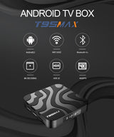 Newest T95 MAX Android 12 TV‑Box, Allwinner H618 Processor, Dual‑Band 2.4G+5G WiFi, 4K High‑Definition Android Streaming Media Player Set‑Top‑Box